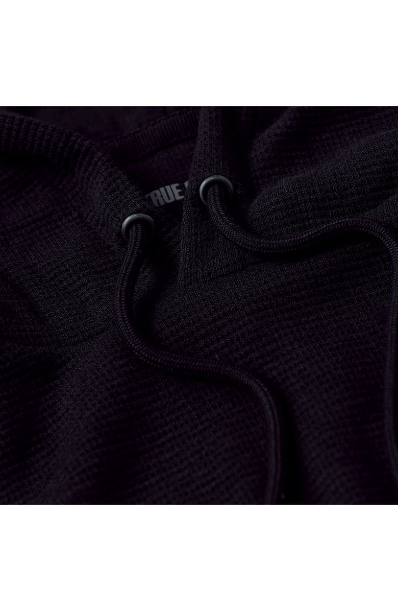 True Classic Waffle Pullover Hoodie, Alternate, color, Black