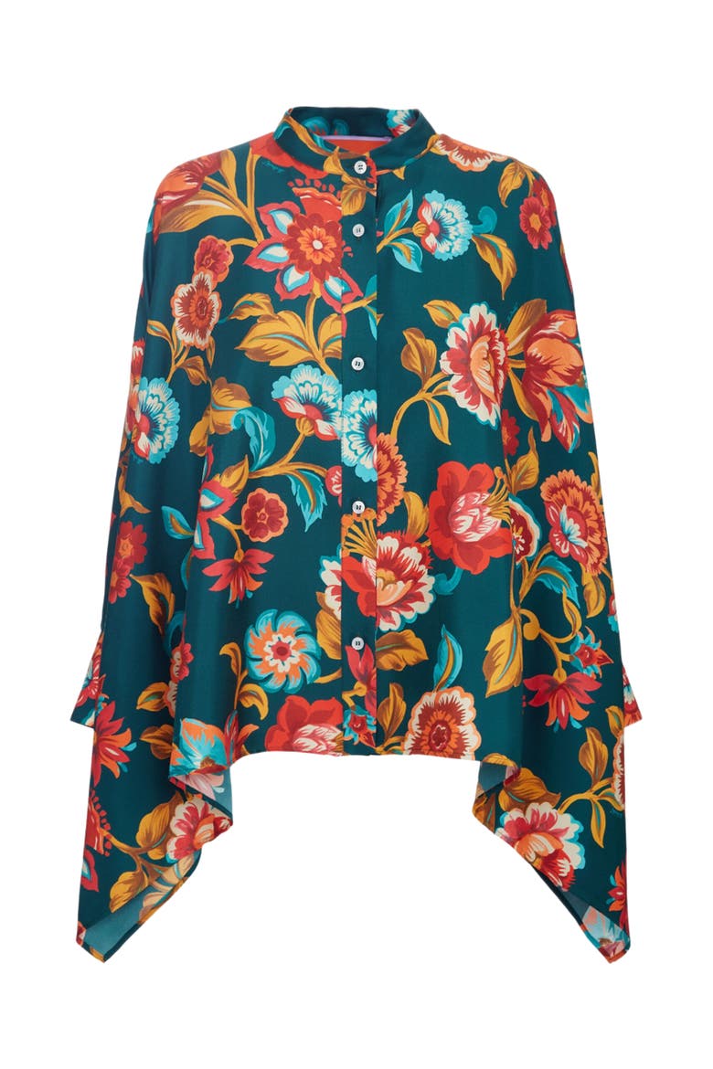 Foulard Shirt Hottie Emerald, Alternate, color, Hottie Emerald