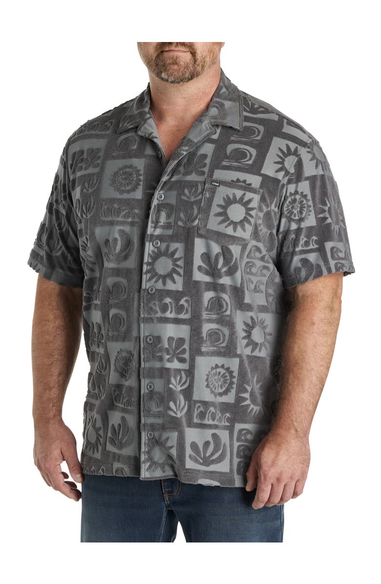 O'Neill Big & Tall O'Riginals Era Jacquard Knit Sport Shirt, Main, color, Graphite