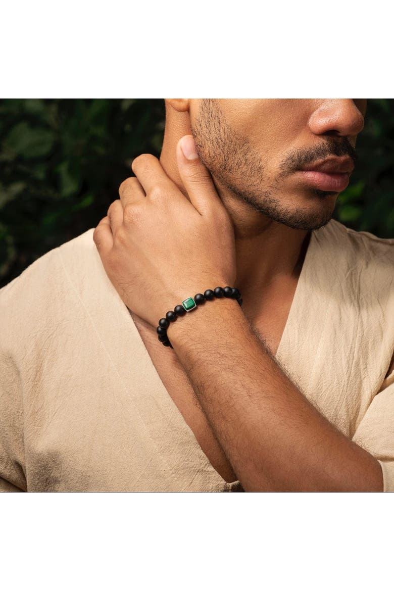Abundant Positivity - Onyx Malachite Bracelet, Alternate, color, Black/Green