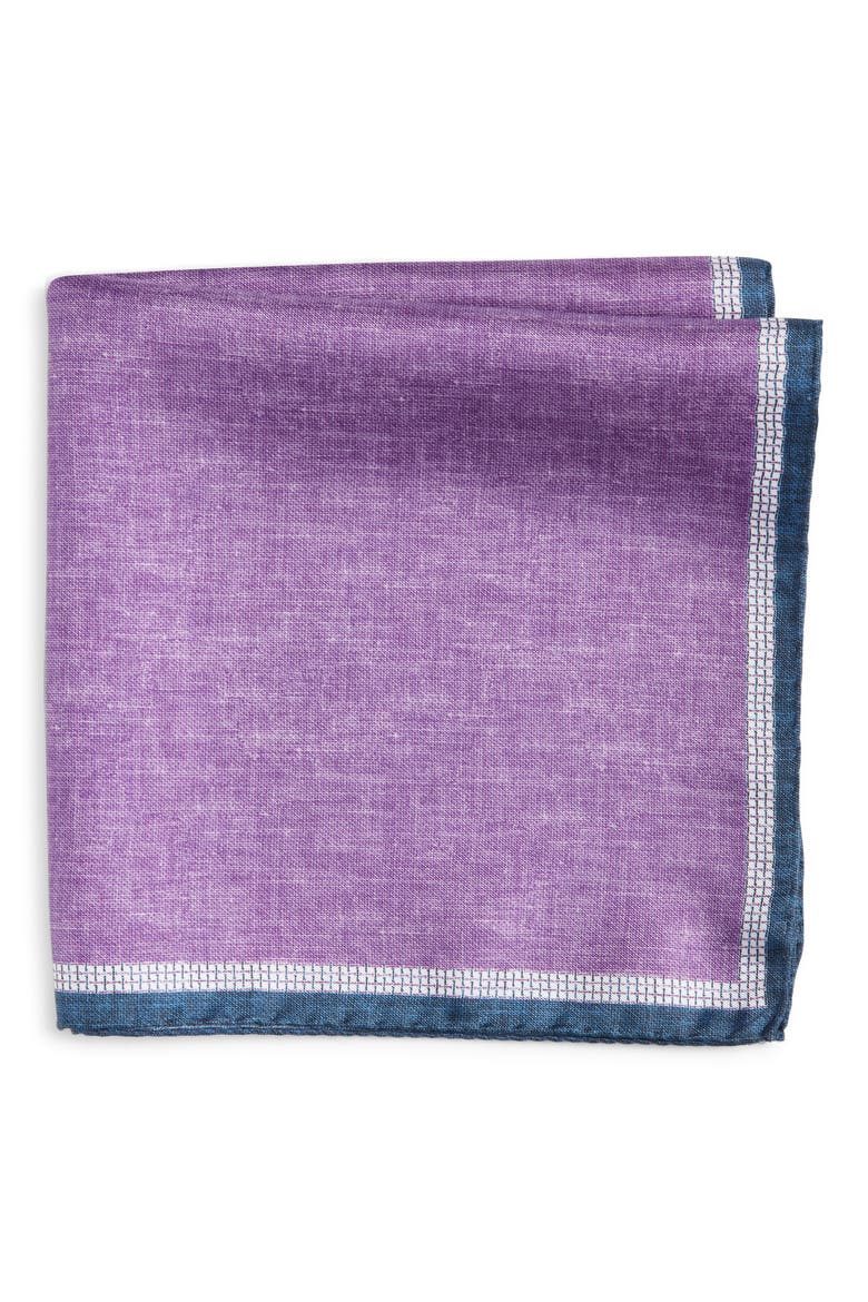 Silk Pocket Square, Main, color, PURPLE