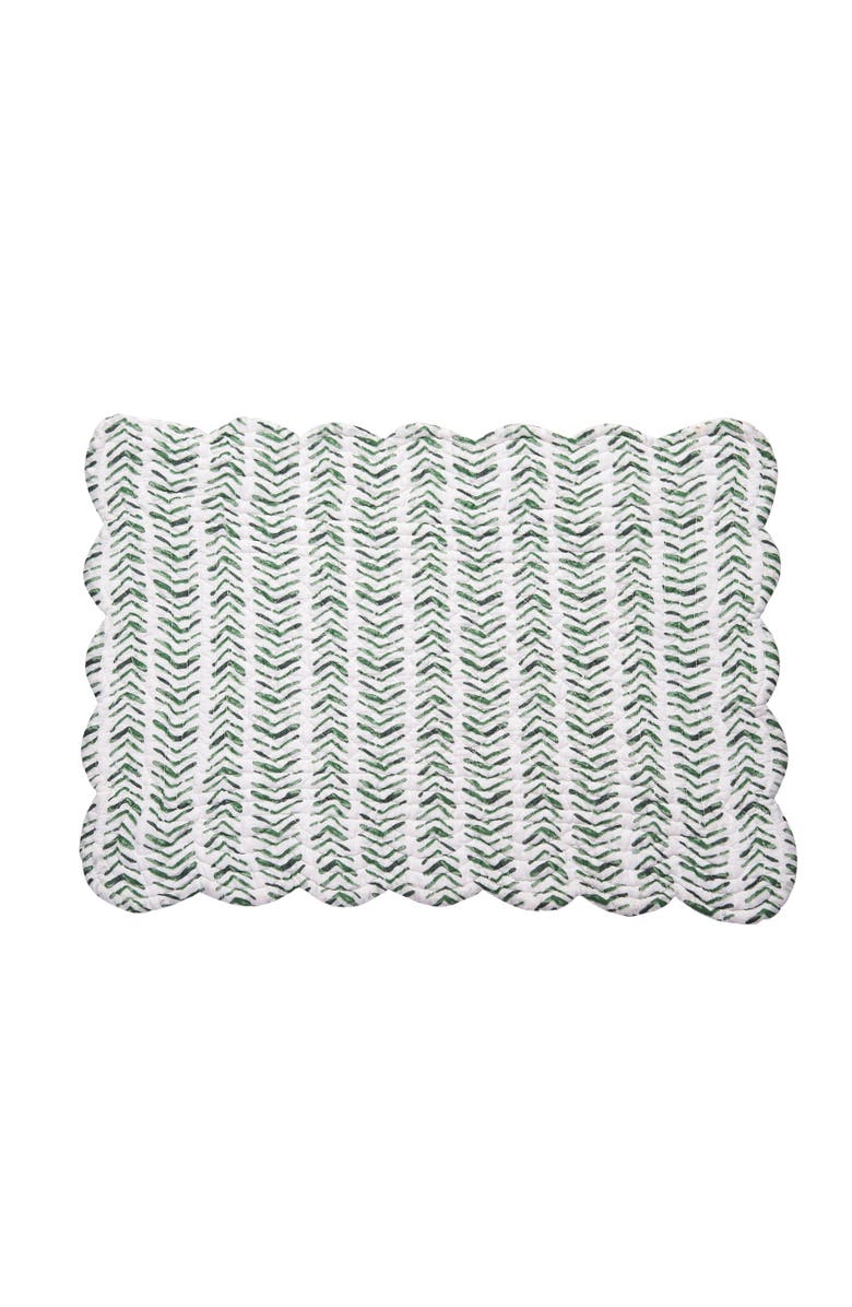 C&F Home Silvia Poinsettia Placemat, Alternate, color, Green