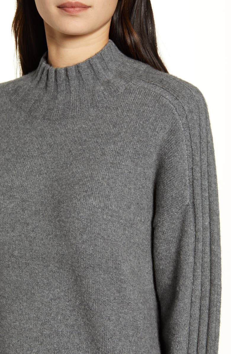 Chelsea28 Stripe Detail Mock Neck Sweater, Alternate, color, 