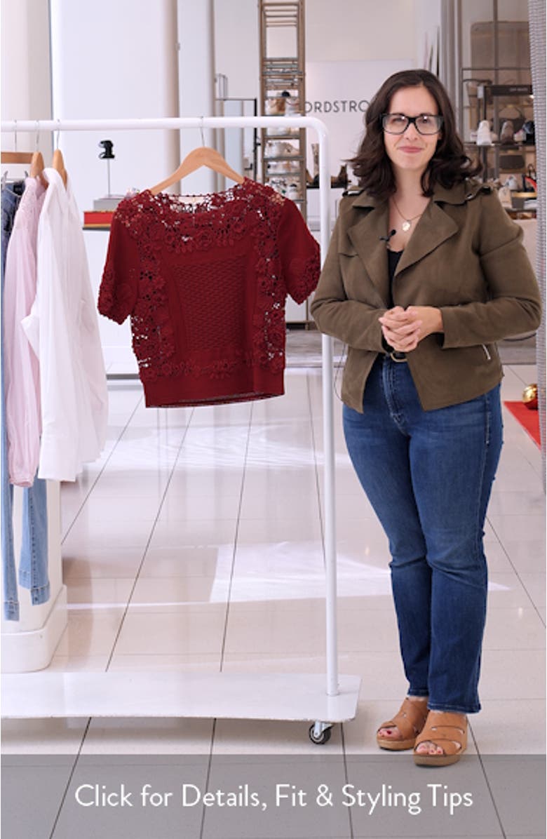 Stella Crochet Detail Knit Top, sales video thumbnail