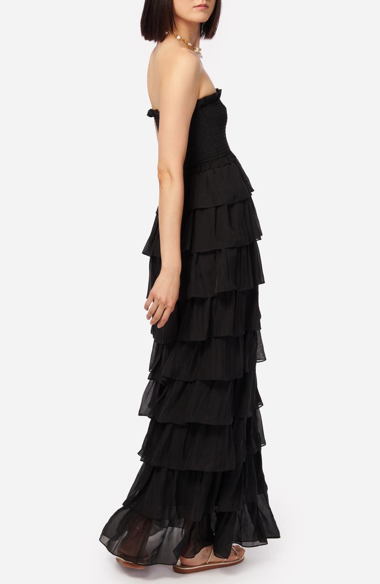 CAMI NYC Stella Smock Bodice Strapless Maxi Dress, Alternate, color, 