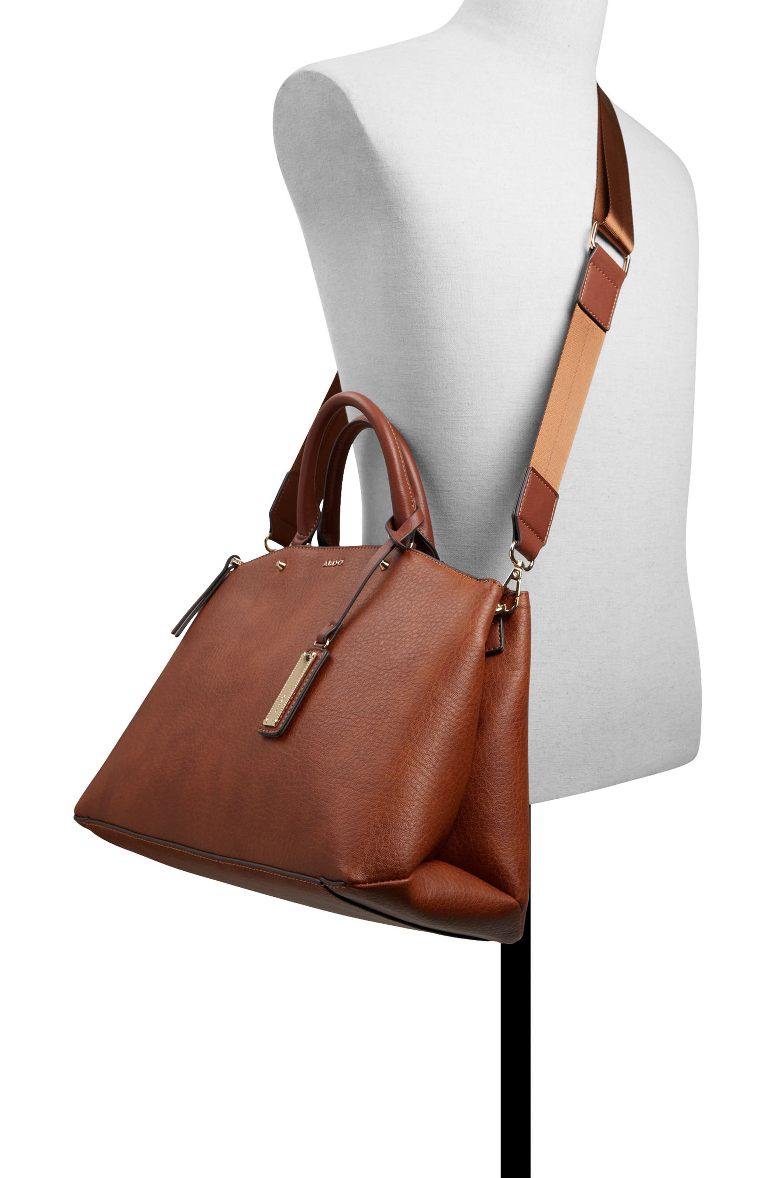 ALDO Jazzlyn Faux Leather Satchel, Alternate, color, 