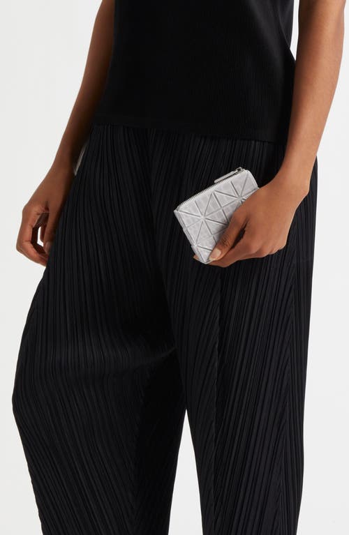 Bao Bao Issey Miyake Cassette Zip Wallet In One-tone Gray