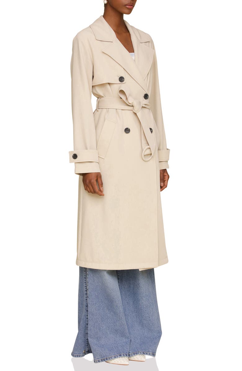 Avec Les Filles Relaxed Fit Button Back Trench Coat, Alternate, color, Bone