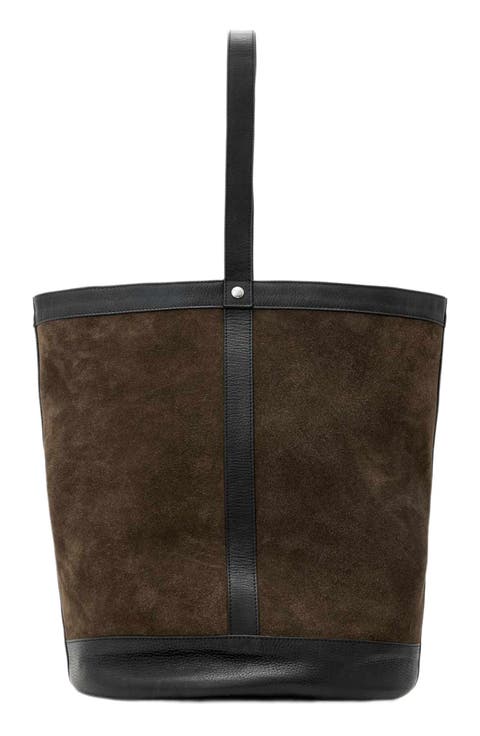 Bucket Suede Sling Leather Bag