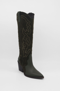 STIVALI NEW YORK Sfarzo Western Suede Leather Knee High Boots