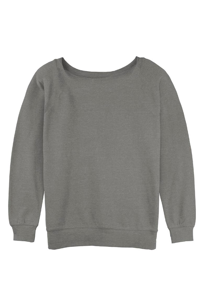 Junior's Lost Gods The Great Wave Off Kanagawa  Sweatshirt, Alternate, color, Gray Heather