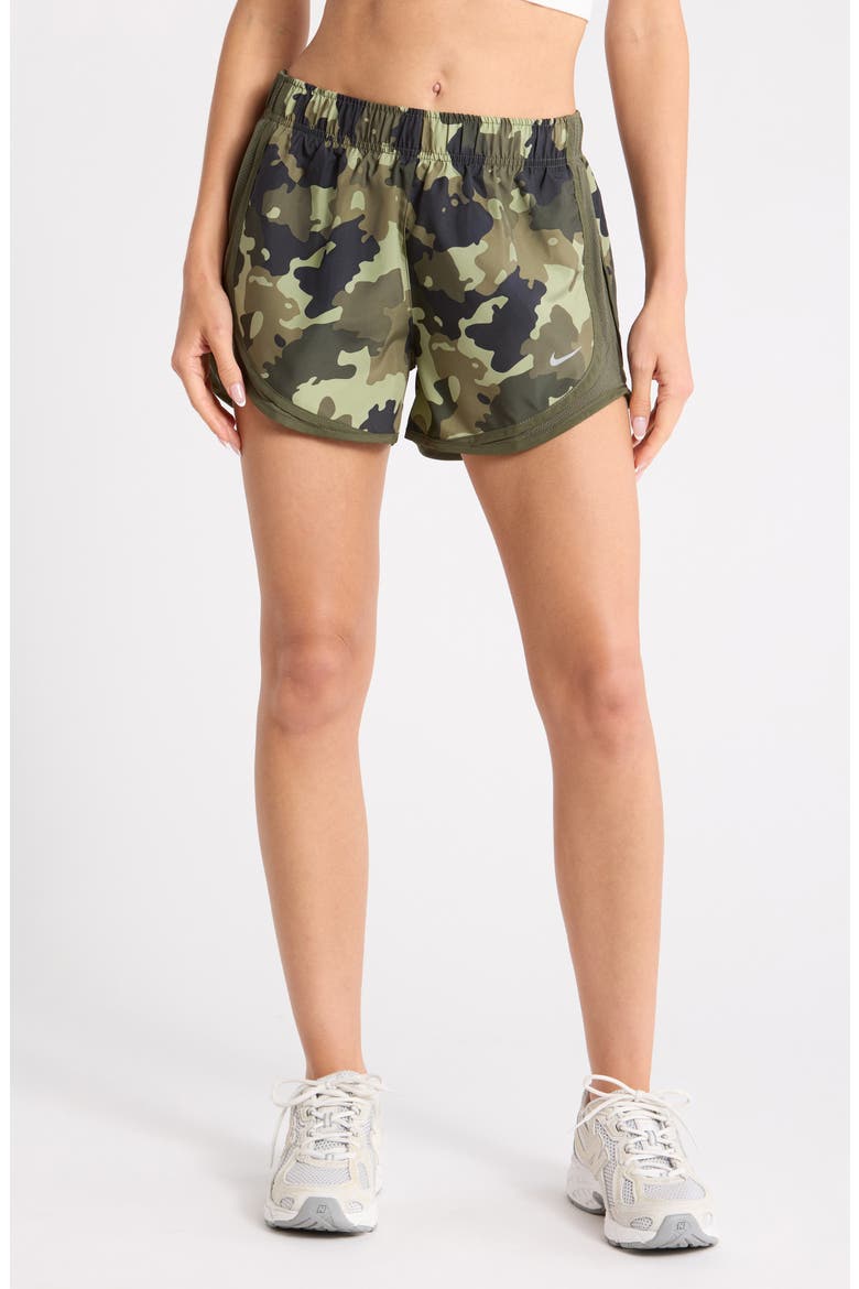 Tempo Dri-FIT Running Shorts, Main, color, OIL GREEN/ CARGO KHAKI