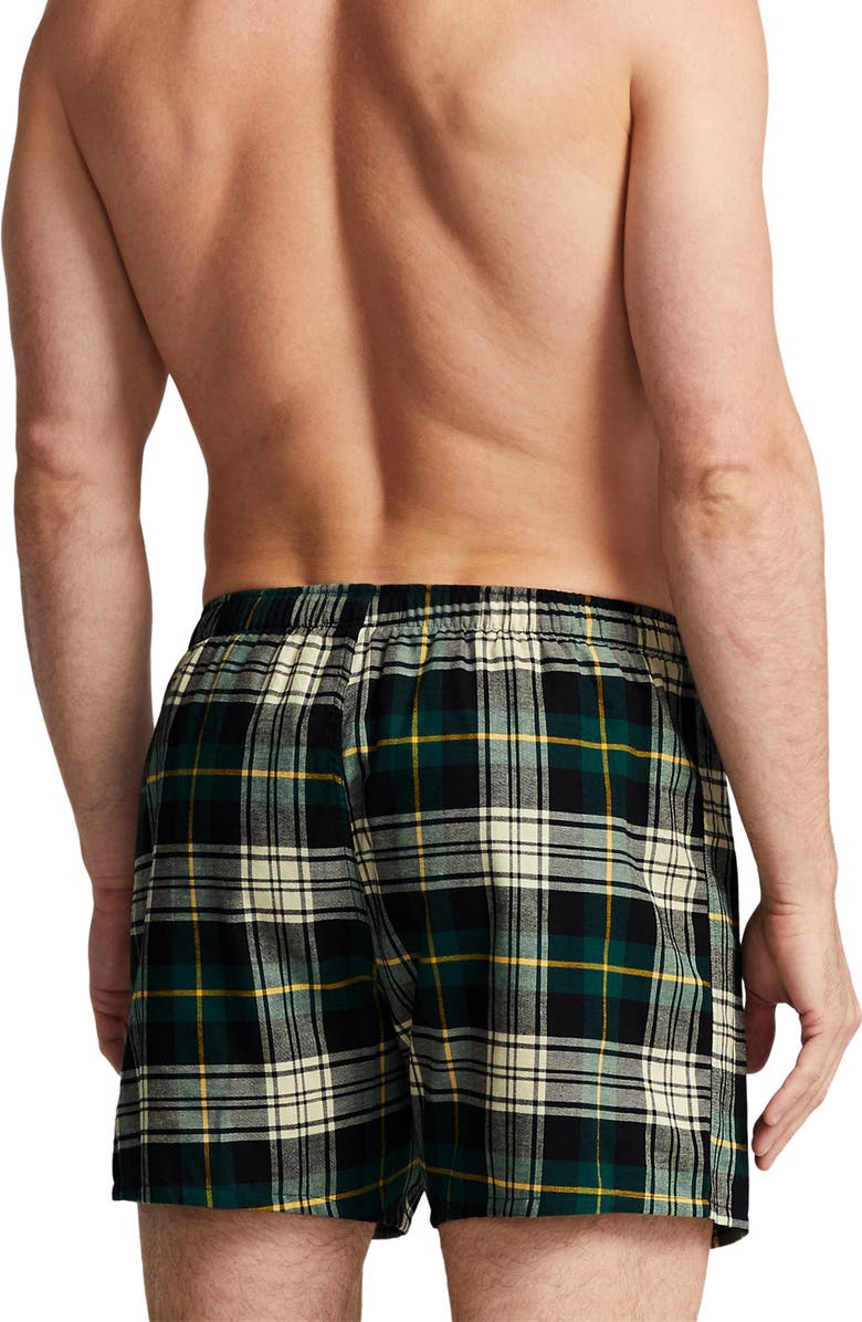 Polo Ralph Lauren Plaid Cotton Flannel Boxers, Alternate, color, 