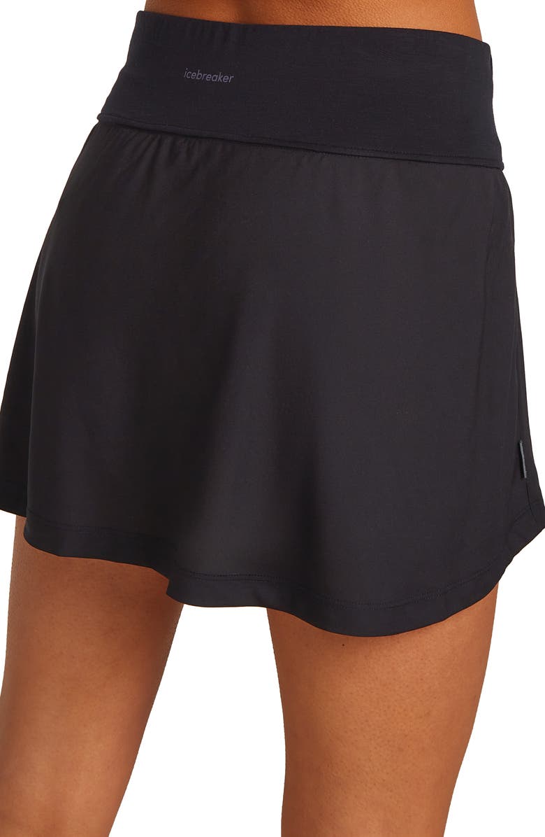 Icebreaker 125 Cool-Lite Lyocell & Merino Blend Active Skort, Alternate, color, Black