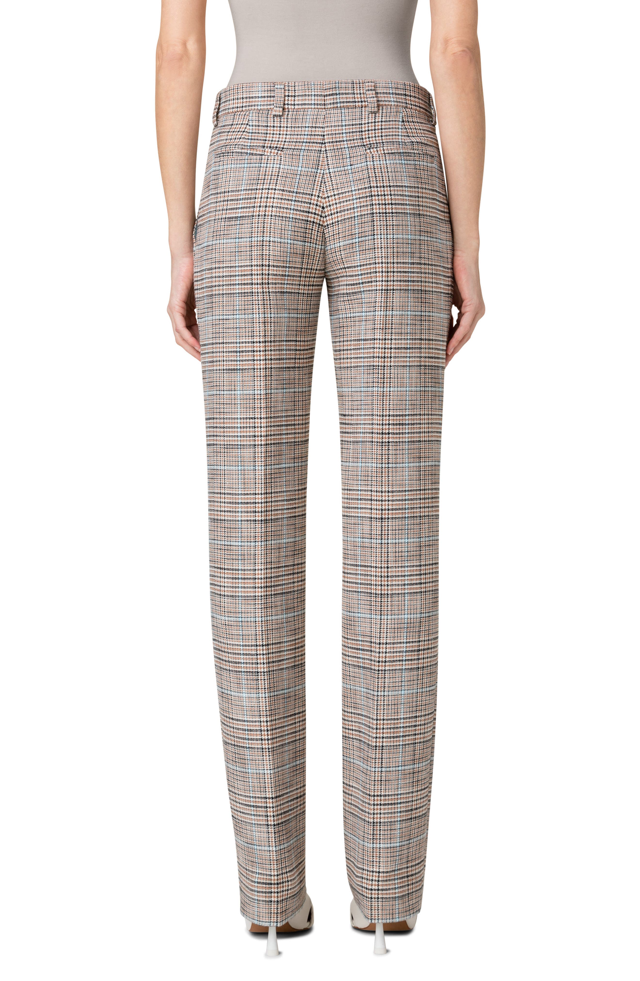 Mikko Glen Plaid Wool Stretch Tricotine Pants - image 2