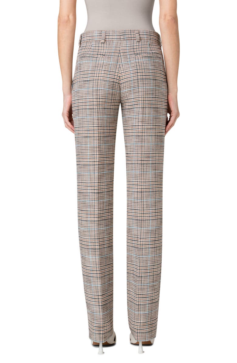 Akris punto Mikko Glen Plaid Wool Stretch Tricotine Pants, Alternate, color, 