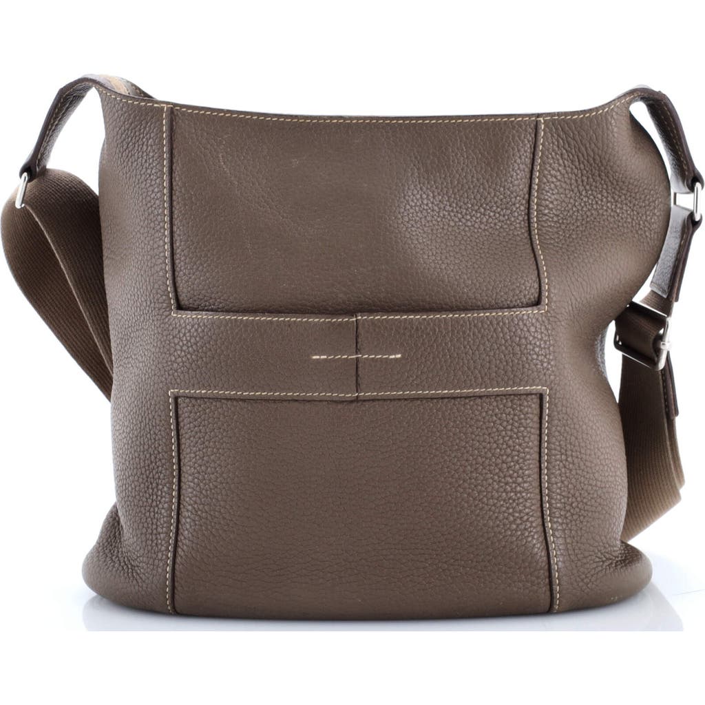 Pre-owned Hermes Hermes Sac Good News Bag Leather Pm In Brown