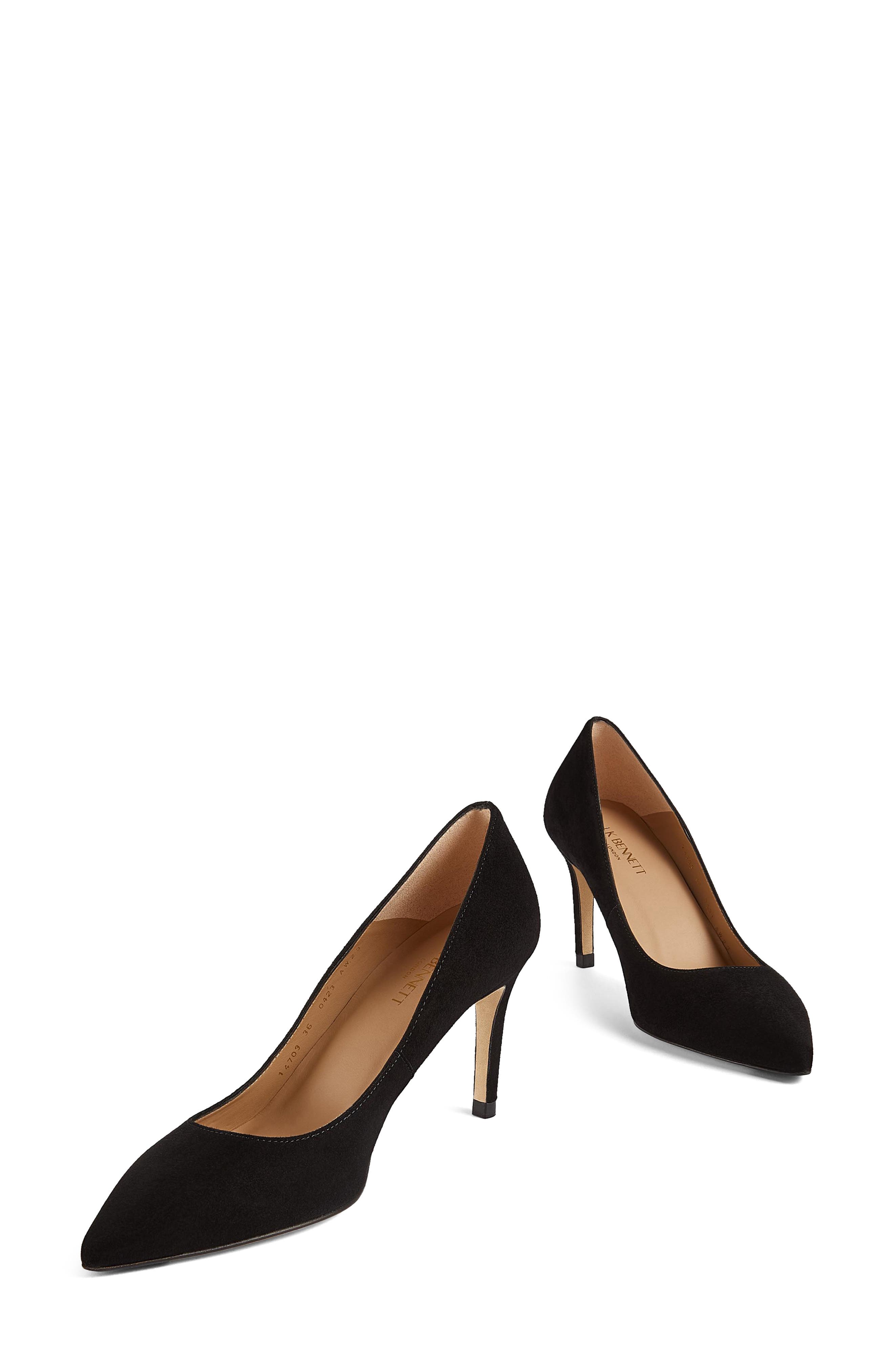 LK Bennett Floret Pointed Toe Pump, Alternate, color, Black
