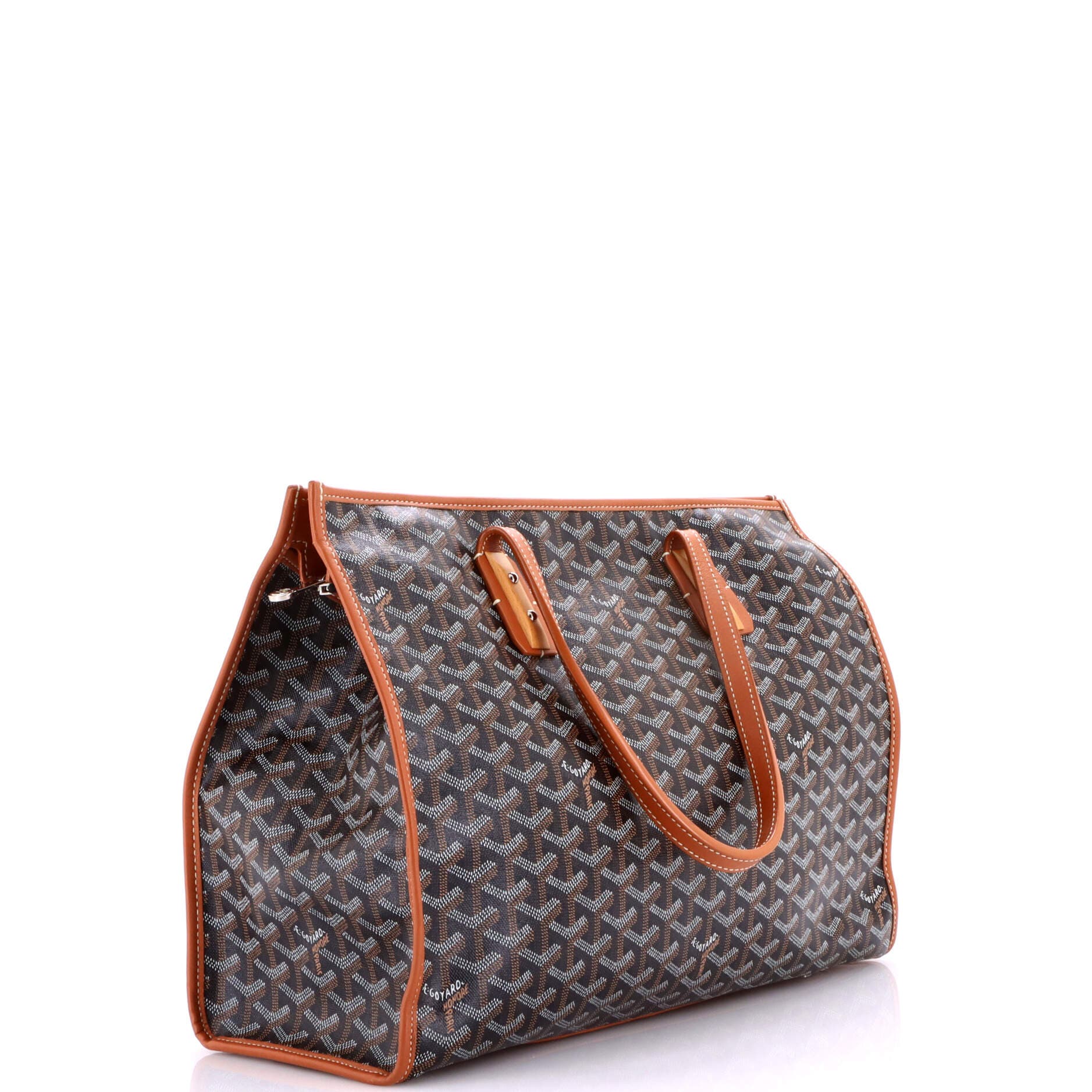Pre-Owned Goyard Marquises Bag Coated Canvas, Alternate, color, Brown