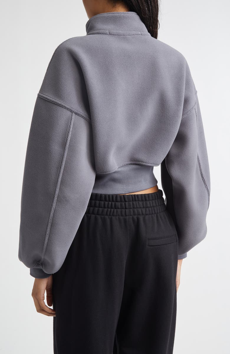 Alexander Wang Crop Jacket, Alternate, color, Alloy