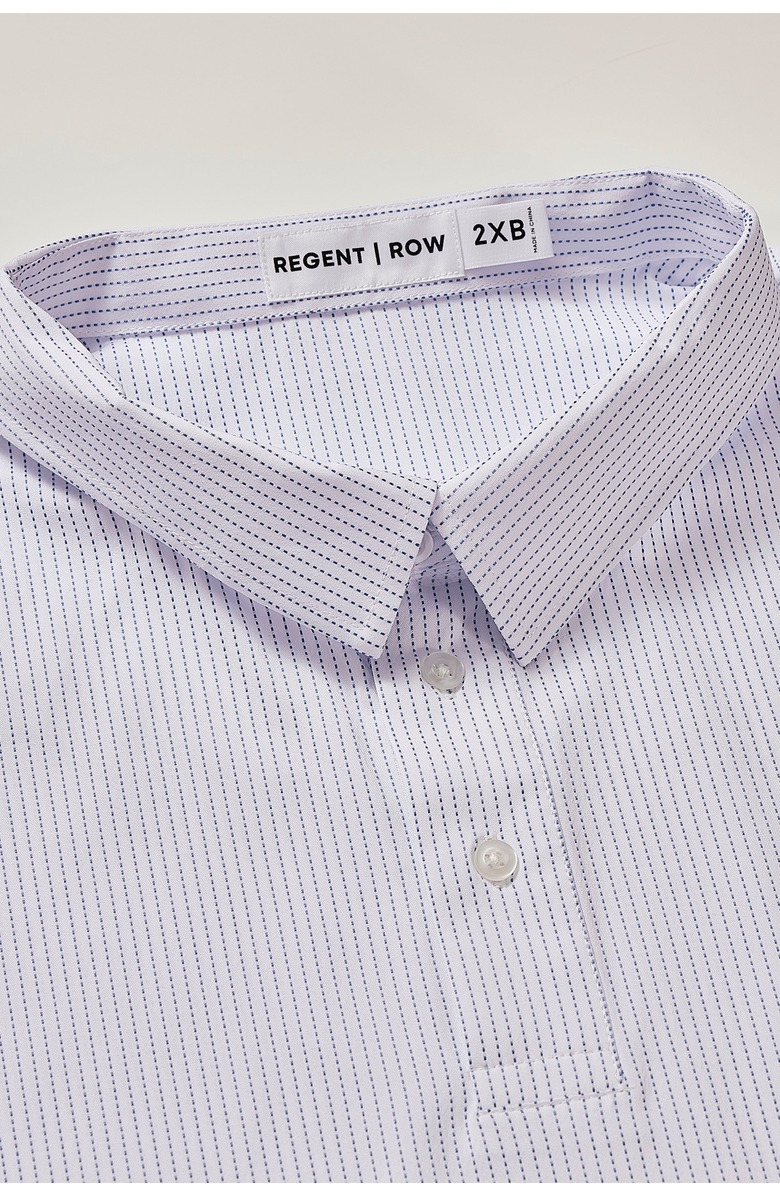 Regent Row Men's Big and Tall stanton shirt polo, Alternate, color, White-Blue-Stripe-62