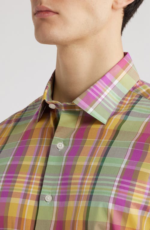 Scott Barber Weekend Plaid Cotton Button-up Shirt In Multi