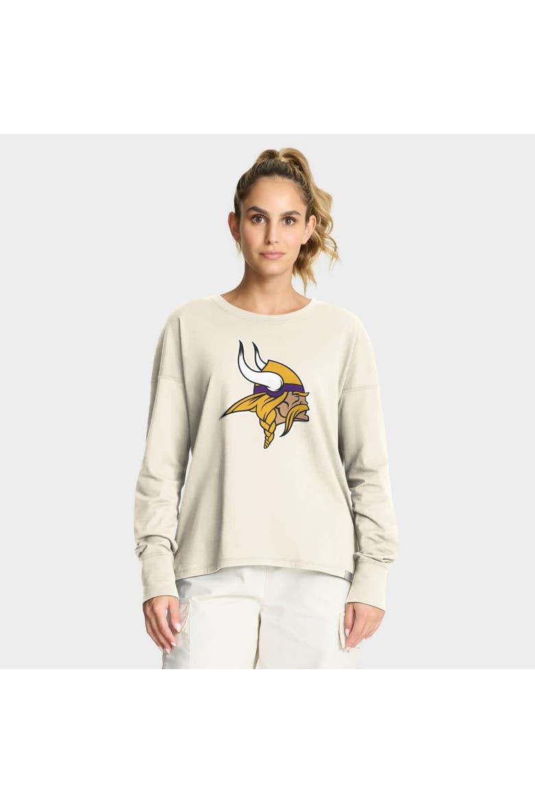 Women's Fanatics Cream Minnesota Vikings Dove Legacy Long Sleeve T-Shirt, Main, color, Cream