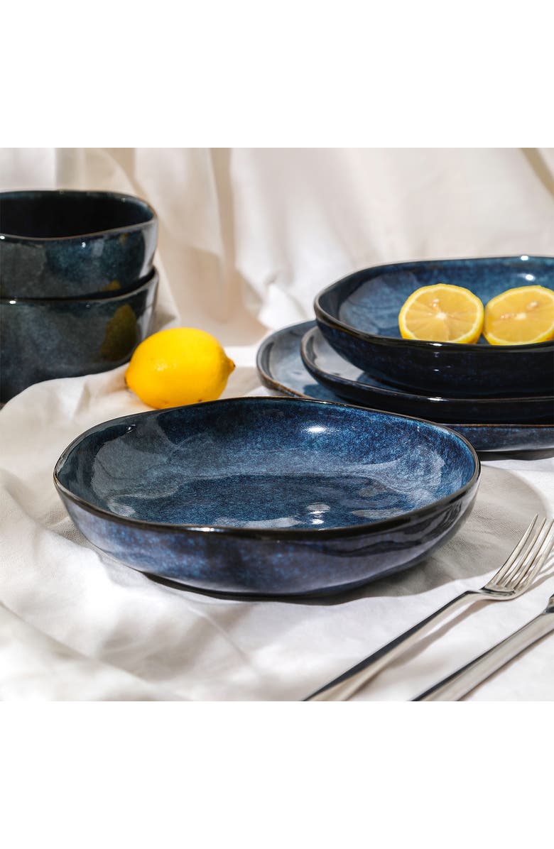 Stone Lain Mirella Stoneware 4-Piece Pasta Bowl Set, Alternate, color, Blue