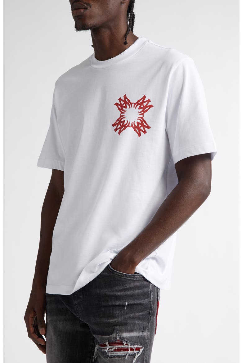 Quad Logo Cotton Graphic T-Shirt, Alternate, color, WHITE