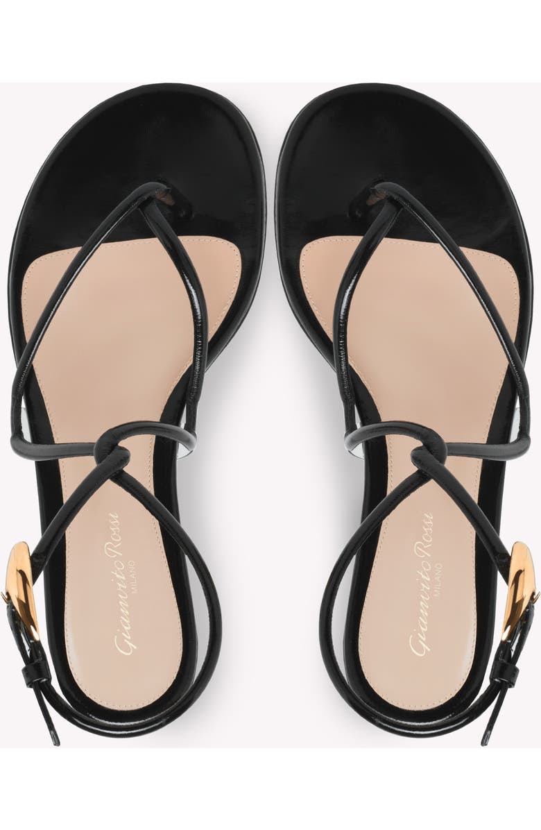 Gianvito Rossi Jungle Mamba Flat Sandals, Alternate, color, Black