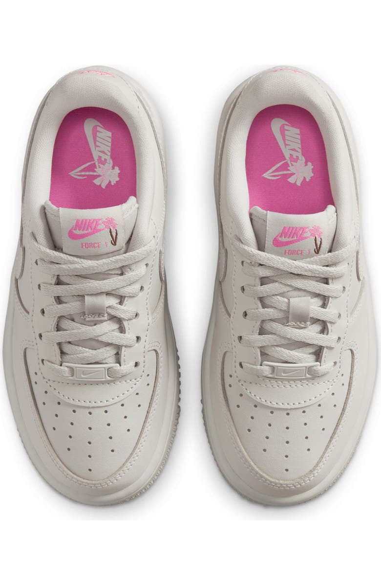Nike Kids' Force 1 Low EasyOn Basketball Sneaker, Alternate, color, Light Bone/ Light Bone
