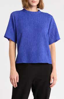 Crinkled Short Sleeve Top