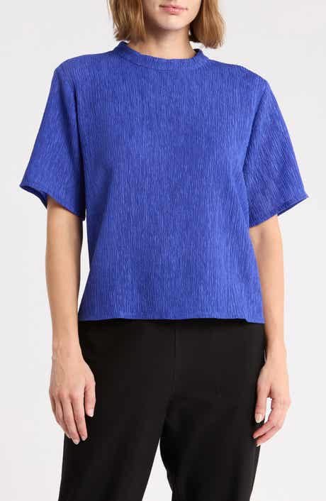 Crinkled Short Sleeve Top