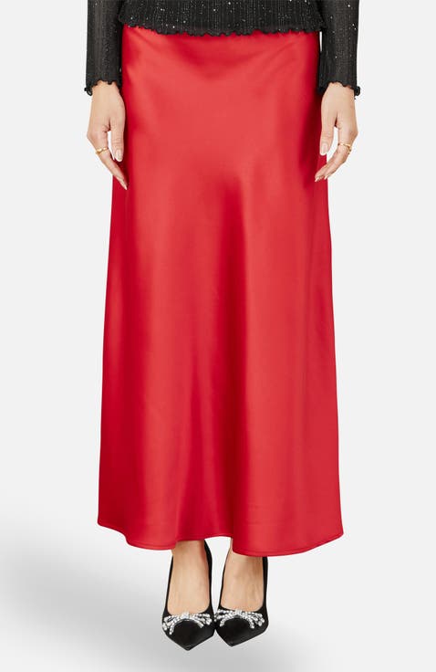 Satin Midi Skirt