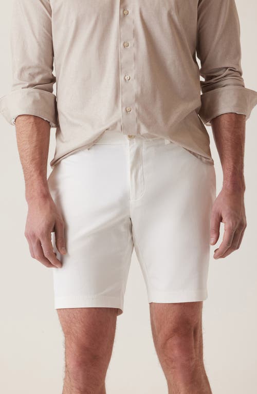 Deke Oasis Luxeflex Twill Bermuda Shorts In White