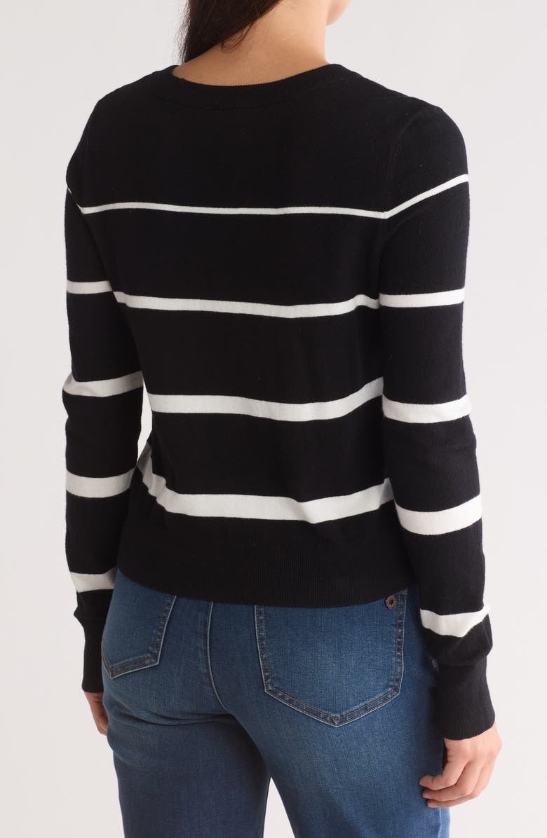 Bobeau Stripe Crop Sweater, Alternate, color, 