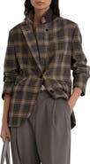 Reiss Sandor Wool Check Relaxed Blazer