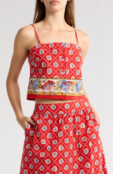 Josefina Mix Print Crop Top