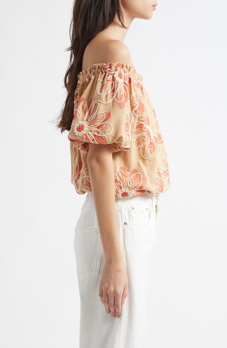 Ramy Brook Lana Off the Shoulder Top, Alternate, color, Natural Fleur