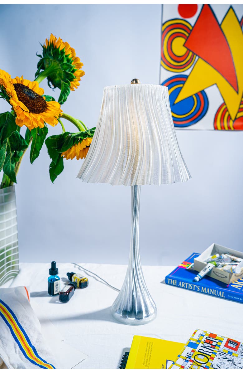 WOOJ DESIGN Pleat Lamp, Alternate, color, Clear