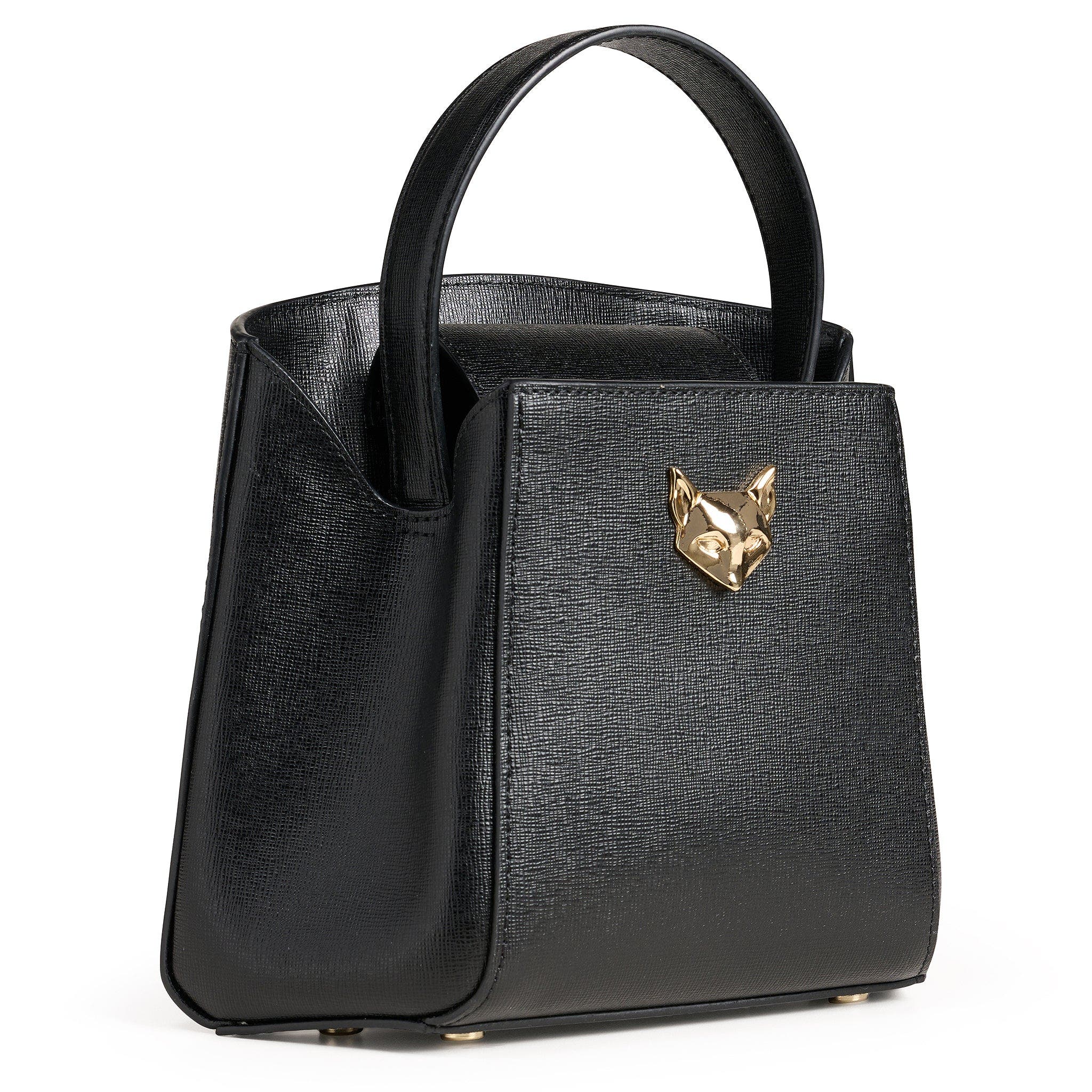 DESERI Rosa Mini Top Handle Bag, Alternate, color, Black