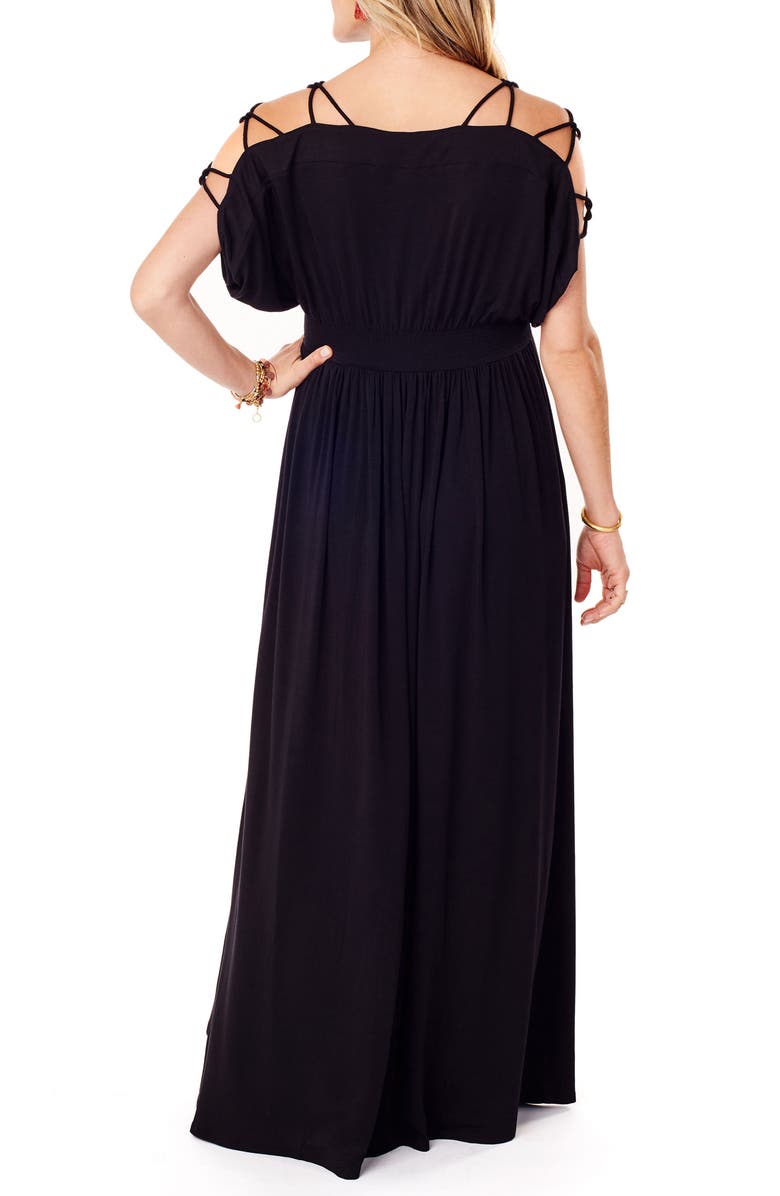 Ingrid & Isabel<sup>®</sup> Smocked Empire Waist Maternity Maxi Dress, Alternate, color, 