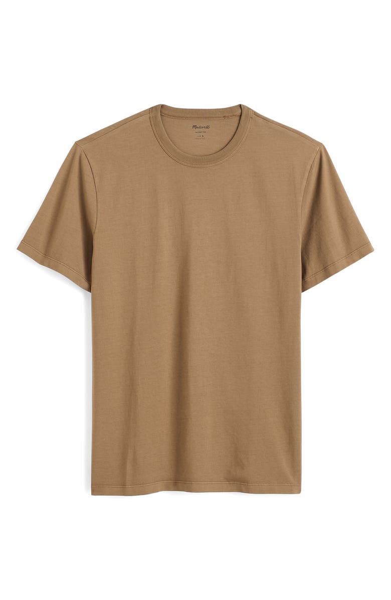 Madewell Allday Garment Dyed Cotton T-Shirt, Alternate, color, Woodland Brown