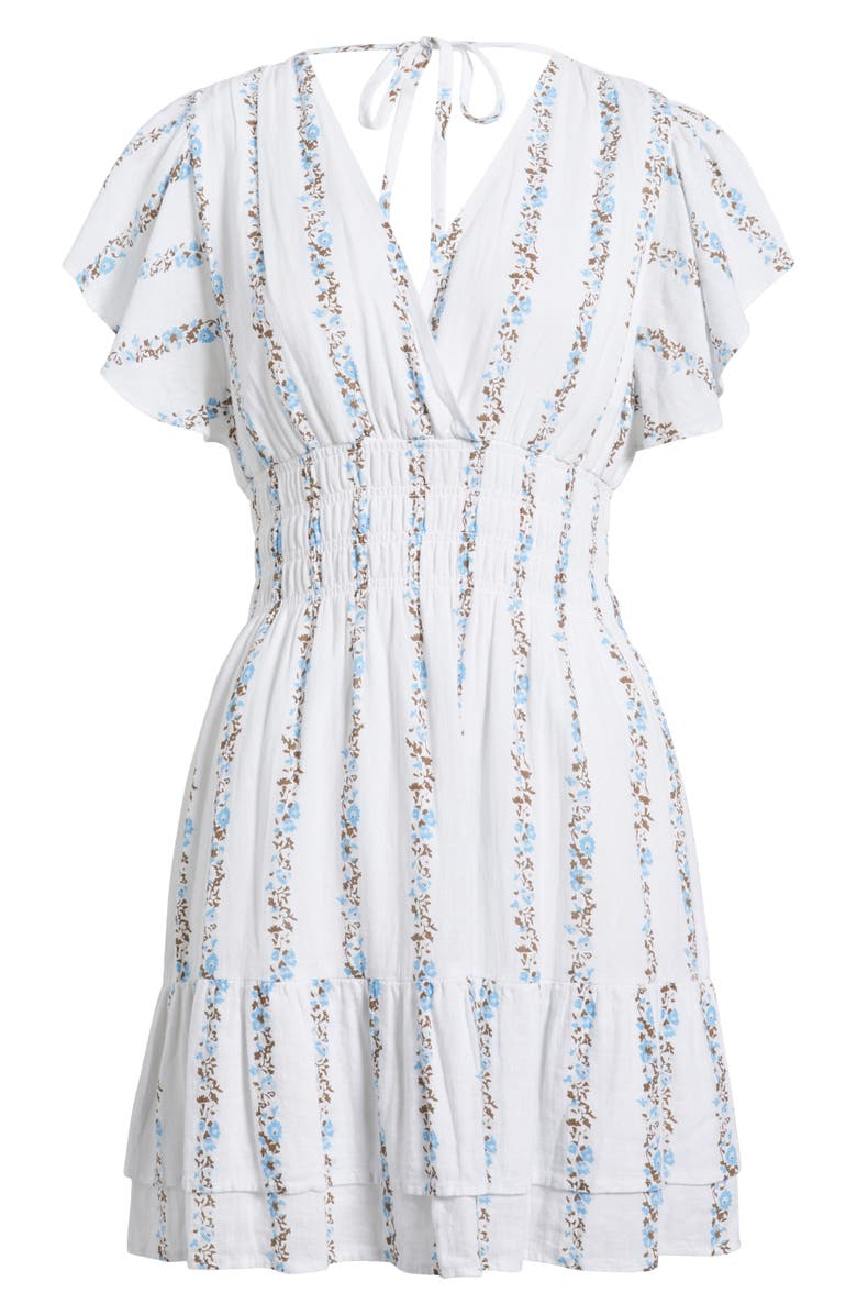 Rails Kimora Floral Smocked Waist Linen Blend Dress, Alternate, color, 