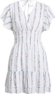 Rails Kimora Floral Smocked Waist Linen Blend Dress
