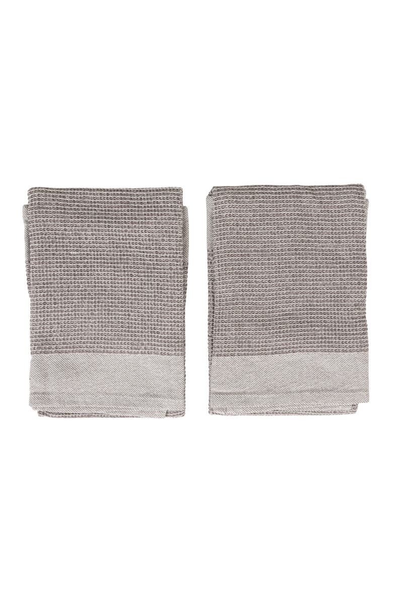 Grey Cotton Waffle Weave Tea Towels, Set of 2, Alternate, color, Grey