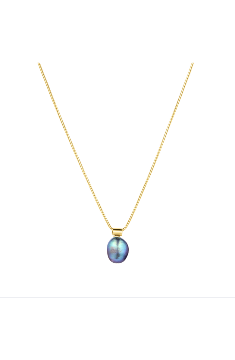 Set & Stones Nathalie Pearl Necklace, Main, color, Gold / Peacock