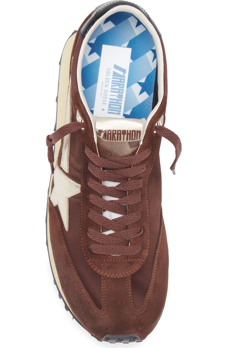 Golden Goose Running Marathon Sneaker, Alternate, color, Brown/Platinum