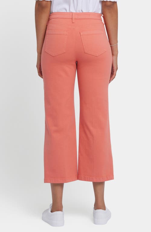 Nydj Coco High Waist Crop Wide Leg Jeans In Coral Haze