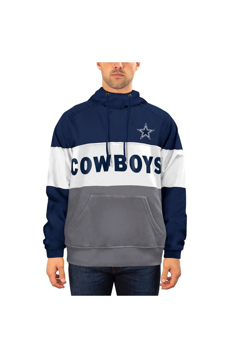 New Era Men's New Era Navy/Gray Dallas Cowboys Fleece Star Pullover Hoodie, Main, color,